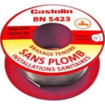 Castolin - Bobine 5423 - alliage étain cuivre 3% avec âme décapante 500gr
