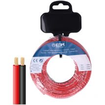 Bobine de câble parallèle couleurs rouge et noir 2x1mm² 5m (Audio et vidéo) EDM