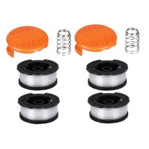 Seenlin - Bobine de coupe-bordure Black & Decker, bobine de coupe-bordure de 0,2 cm (4 fils de coupe-bordure, 2 capuchons, 2 ressorts)