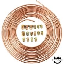 Bobine de tuyau de frein 7,62 m - En cuivre et nickel - Avec un diamètre extérieur de 3/16", tuyau anti-rouille