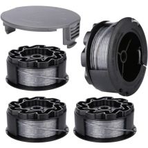 Cyslmuk - Bobine Fil pour bosch UniversalGrassCut Coupe Bordure 18 18-26 18-260 F016800570 avec Couverture (4 pièces)