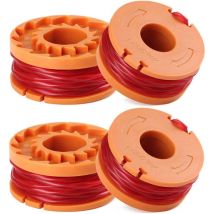 Bobines Pour Coupe-bordures Worx Wa0010 Replacement Trimmer Spool Line Bobine De Remplacement Fil 4 Pièces