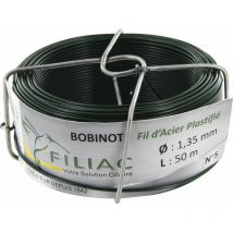 Bobinot plastifié plastifiée vert 1,35mm x 50m