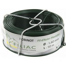 Bobinot plastifié plastifiée vert 1,60mm x 50m