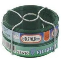Fil de fer plastifié vert, 0.7 mm, bobine de 50m