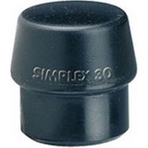 Boca de maza simplex diám. cabeza 30 mm goma negra semidura