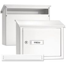 Arregui - V4081 Pack Maxi Bocacartas + Buzón Recogecartas de Acero Para Puertas o Verjas en Exterior, Buzón Exterior, Bocacartas de Boca 32,5x3 cm,