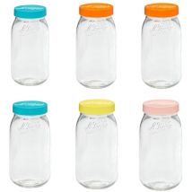 Bocal à vis 2 l couvercle orange et fw 100 - L''unité Le Parfait