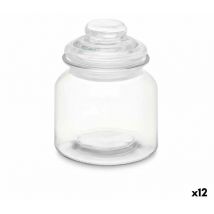 Vivalto - Bocal en verre transparent de 600 ml (12 pièces) avec bouchon