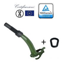 Bricolife - Boccaglio in metallo e guarnizione tappo per tanica in metallo trasporto carburante antiscoppio