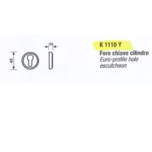 Bocchetta tonda per chiave cilindro Yale – Ottone brunito – Diametro 45 mm – Spessore 11 mm – Valli & Valli