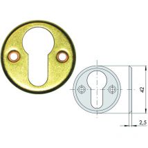 Cisa - Bocchette in ottone sagomate 06010 00 - mm.42, spessore mm.2,5 (06010000)