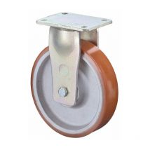 Rueda fija para trabajo pesado D.200mm Trgf.1400kg Placa de PU fundida L200xW160mm BS ROLLEN