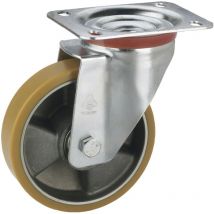 Lenkrolle Polyurethan-Rad ø 100 mm Alufelge Industrierolle Tragkraft 200 kg