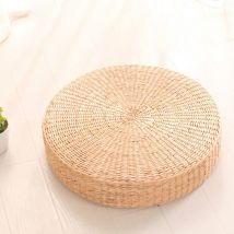 Flasidu - Bodenkissen aus Jute 40cm,issen aus gewebtem Stroh Rund Atmungsaktives Sitzkissen für den Boden