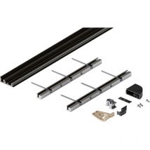 Hawa - Bodenprofil-Set Folding Concepta 2-türig Alu schwarz eloxiert