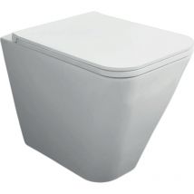 Bodenvase 36x55x43 cm hochglanz weiss Keramik Azzurra Ceramica Build - Mit toilettensitze soft