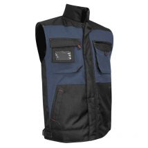 Bodywarmer de travail bicolore bleu foncé/noir - cba - Couleur Bleu foncé/Noir - Taille Vêtement 3XL