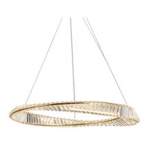 Bohemia - s 80 al - Lámpara de araña led de cristal con anillo 80 cm de latón