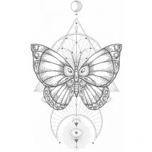 BOHO PAPILLON Décoration adhésive murale