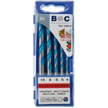 Juego de brocas multi-laser, caja de plástico // 4-5-6-8-10/5-uds. Bohrcraft 22701430005