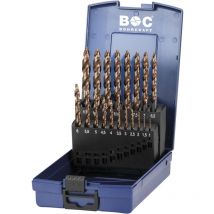 Bohrer Set ø 1-10mm Turbo Step - Spiralbohrer Bohrerset DIN338, hss-e Co5 - 19-teilig - Bohrcraft