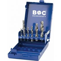 Bohrcraft - Maschinen-kombi-gewindebohrer-set Hss M3-m10 1/4' 6-kant Schaft