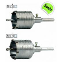 Bohrkronen hm Widea Dosenbohrer 2 x Sechskant 65 + 80 mm