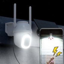 2K/3MP Outdoor Solar Surveillance Camera, Stabile wlan Ver, Ohne Abonnement, hd Farbnachtsicht, 100% drahtlos, 360 Grad Drehung, Zweiwegs-Audio,