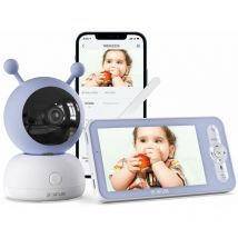 Boifun - berwachungskamera Innen App 1080P ptz 355°/90° 4×Zoom 5' Video Überwachung Bewegungs und Geräuscherkennung Temperatur und