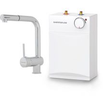Boiler con serbatoio dell'acqua calda da 5 L sotto il tavolo pronto per il collegamento + raccordo Thermoflow da 2 kW