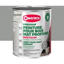 Peinture pour bois extérieur opaque - Finition Mate Owatrol bois color Alu Nacre (ral 9006) 2.5 litres