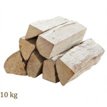 Flameup - Bois de chauffage 10 kg Pour Poêle et Cheminée Brasero Grill Panier à Feu Bûches de Bois de Hêtre 33 cm