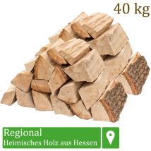 Bois de chauffage 40 kg Pour Poêle et Cheminée Brasero Grill Panier à Feu Bûches de Bois de chêne 25 cm flameup