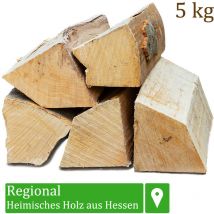 Flameup - Bois de chauffage 5 kg Pour Poêle et Cheminée Brasero Grill Panier à Feu Bûches de Bois de Hêtre 25 cm