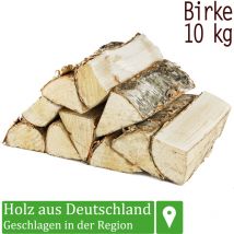 Flameup - Bois de chauffage Bois 10 kg Pour poêles et cheminées Cheminée bol à feu Grill Bois chauffage bouleau Bois bouleau Bûches Bois 25 cm