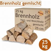 Bois de chauffage Mixte 25 kg Hêtre Chêne Bouleau Pin Epicéa Bol à feu Bois pour poêles et cheminées Gril 25 cm Chambre séchés flameup