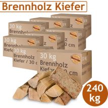 Flameup - Bois de pin 5-500 kg Bois de chauffage 30 cm Pour Poêle et Cheminée Brasero Grill Panier à Feu Bûches