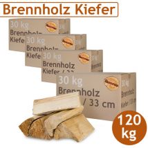 Flameup - Bois de pin bois de chauffage 5-500 kg Pour Poêle et Cheminée Brasero Grill Panier à Feu Bûches de 33 cm