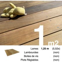Terrasseenbois.fr - promo Planches de terrasse bois exotique ipe pour 1 m² • Longueur 1,25 m