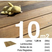 Terrasseenbois.fr - promo Planches de terrasse bois exotique ipe pour 10 m² • Longueur 1,25 m