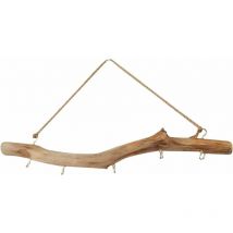 Furwoo - Bois flotté naturel porte-manteau bois flotté Branches crochet mural décoratif suspendu décor maison chambre porte décor