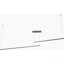 Splint 2X Suspension, strip led, 17W/m, 3000K, métal, gris taupe, L100cm Gris Taupe Brillant - Gris Taupe Brillant - Lumicom