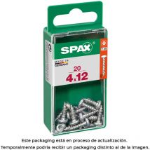 Boîte 20 unités. vis a bois Spax cab. ronde wirox 4.0x12mm Spax