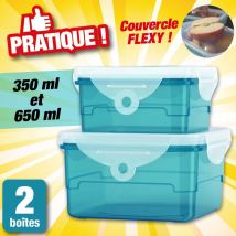 Lot de 2 Flexy-boites, malin, la boite à couvercle silicone souple