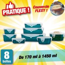 Lot de 8 Flexy-boites, malin, la boite à couvercle silicone souple