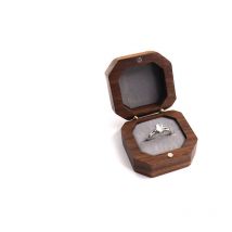 Boîte à bagues double, boîte à bagues de mariage en bois, boîte à bagues de mariage, pour les fiançailles de mariage de la Saint-Valentin,