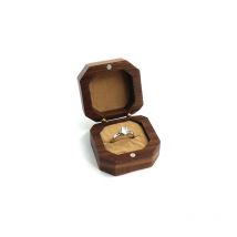 Boîte à bagues double, boîte à bagues de mariage en bois, boîte à bagues de mariage, pour les fiançailles de mariage de la Saint-Valentin,