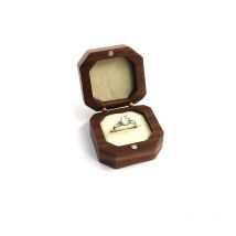 Boîte à bagues double, boîte à bagues de mariage en bois, boîte à bagues de mariage, pour les fiançailles de mariage de la Saint-Valentin,