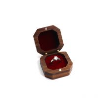 Boîte à bagues double, boîte à bagues de mariage en bois, boîte à bagues de mariage, pour les fiançailles de mariage de la Saint-Valentin,